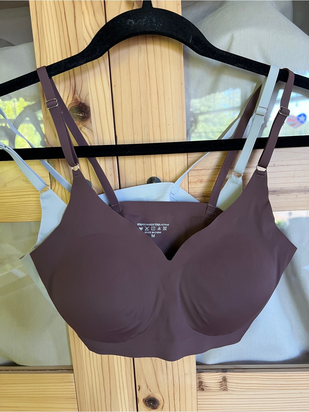 Source Unknown 2 pack - Brown and Grey Wireless Seamless Bralette